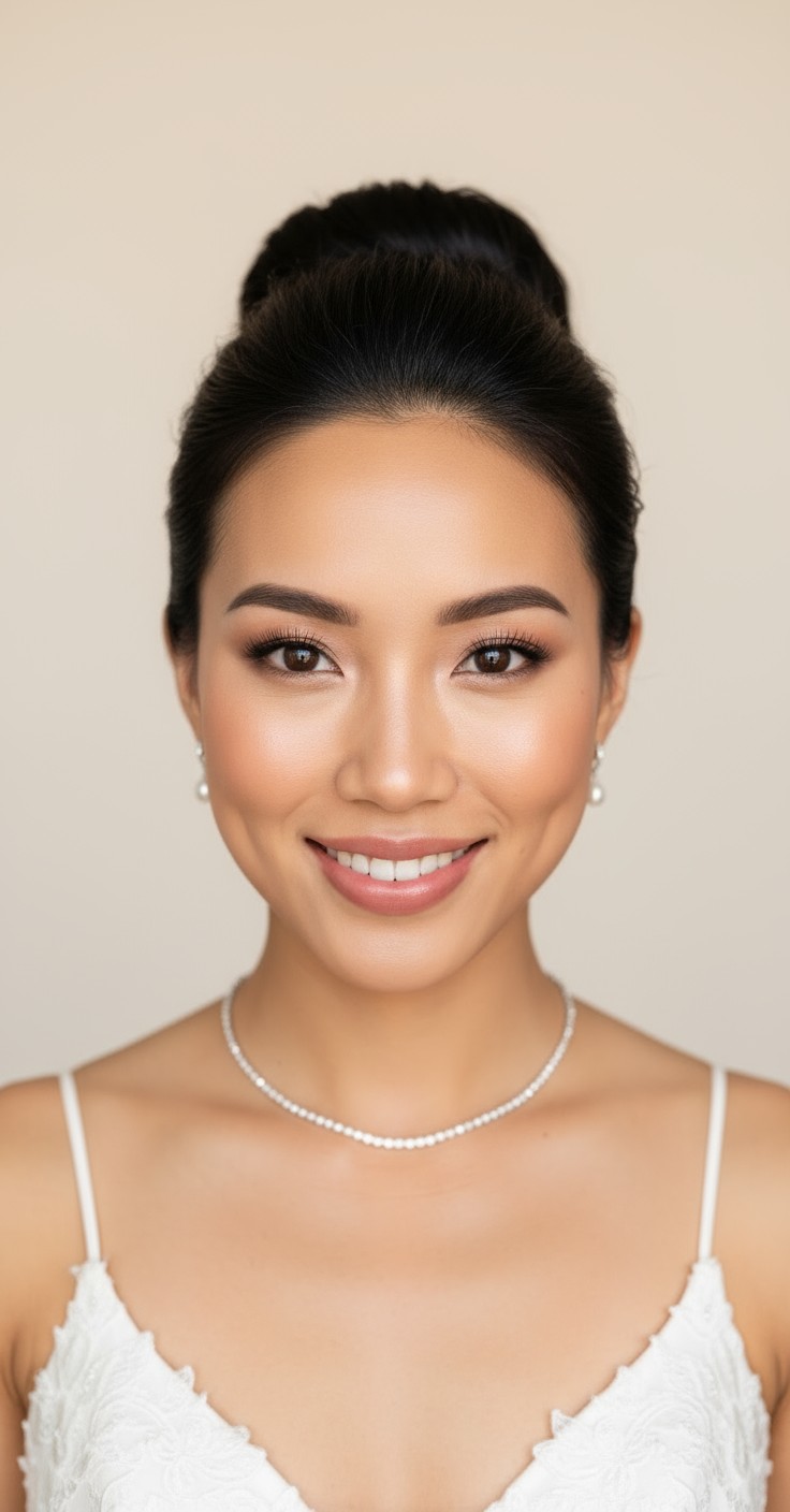 After High Bun Updo Wedding